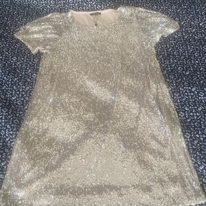 Cable & Gauge Champagne Sequin dress